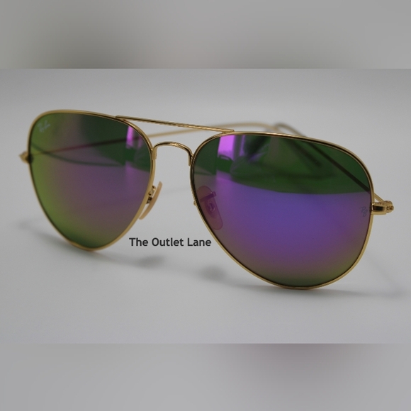 Model Display Ray-Ban Aviator Purple Mirror RB3025 - Picture 5 of 16